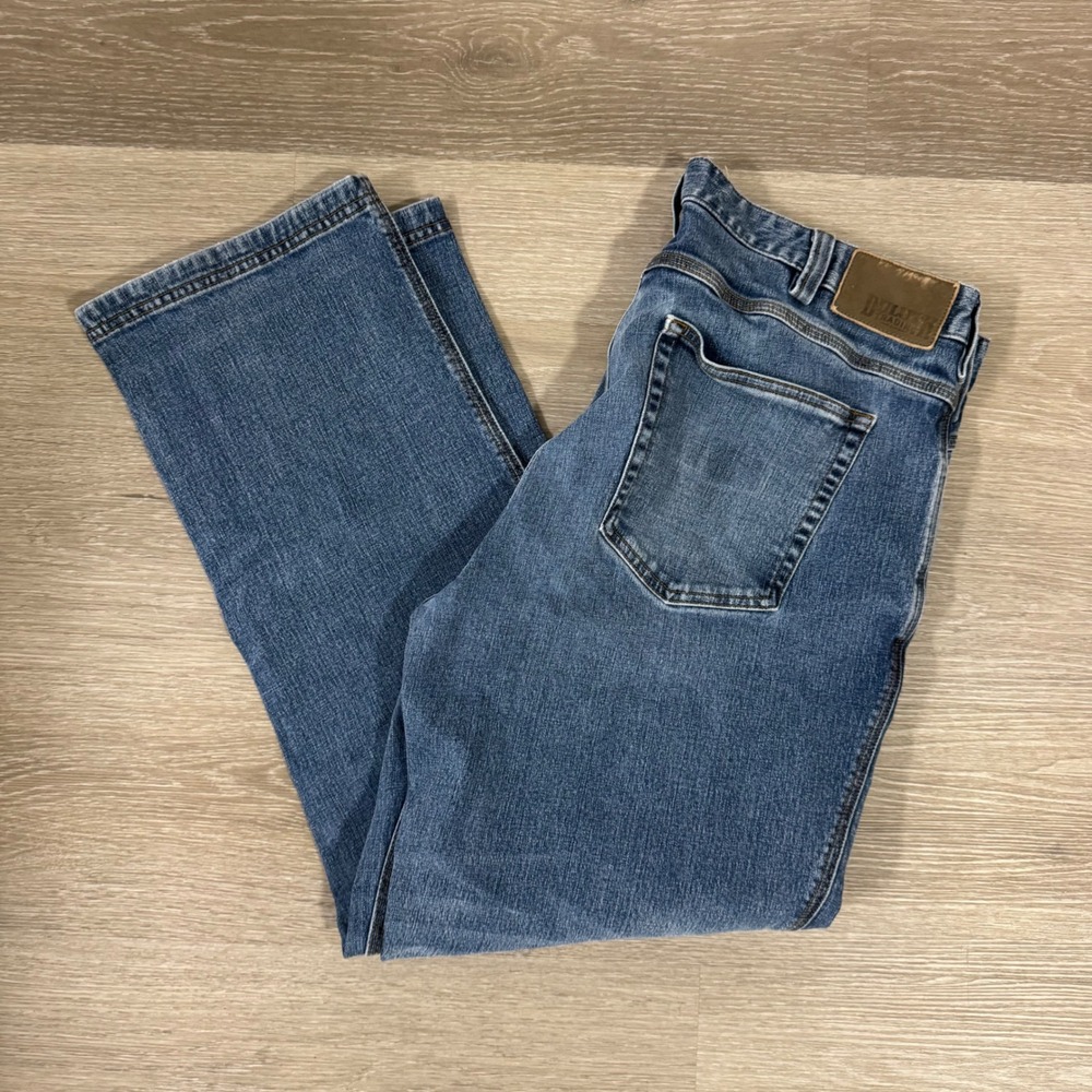 Duluth Trading Co Flex Ballroom Jeans Mens 34x29 Blue Relaxed Fit 3237-76